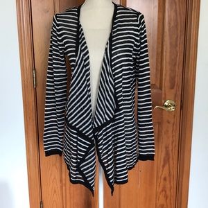 NWT AB Studio Waterfall Striped Cardigan